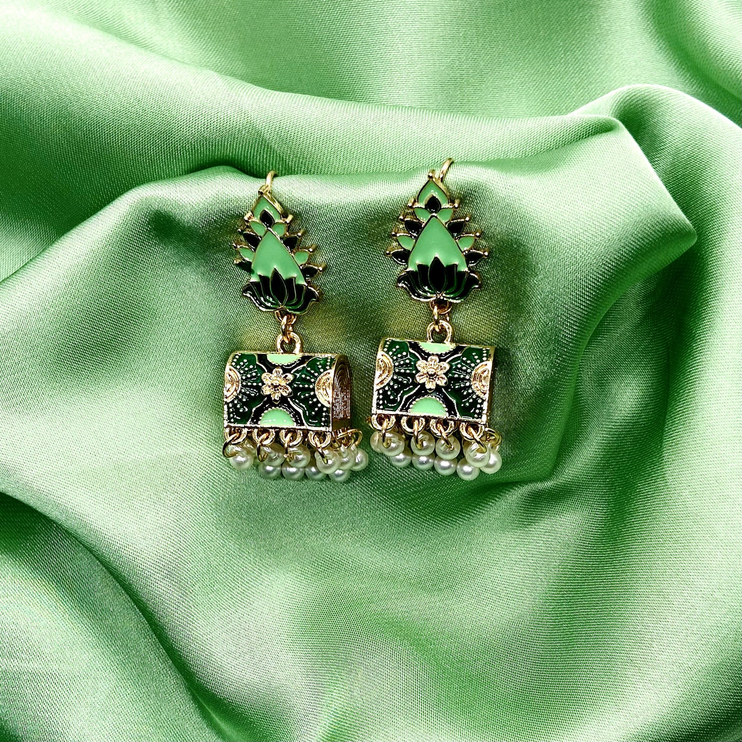 Emerald Grace Jhumkas