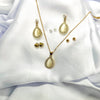 Golden Elegance Teardrop Jewelry Set