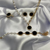 Elegant Onyx Pearl Jewelry Set