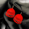 Red Elegance Jhumkas