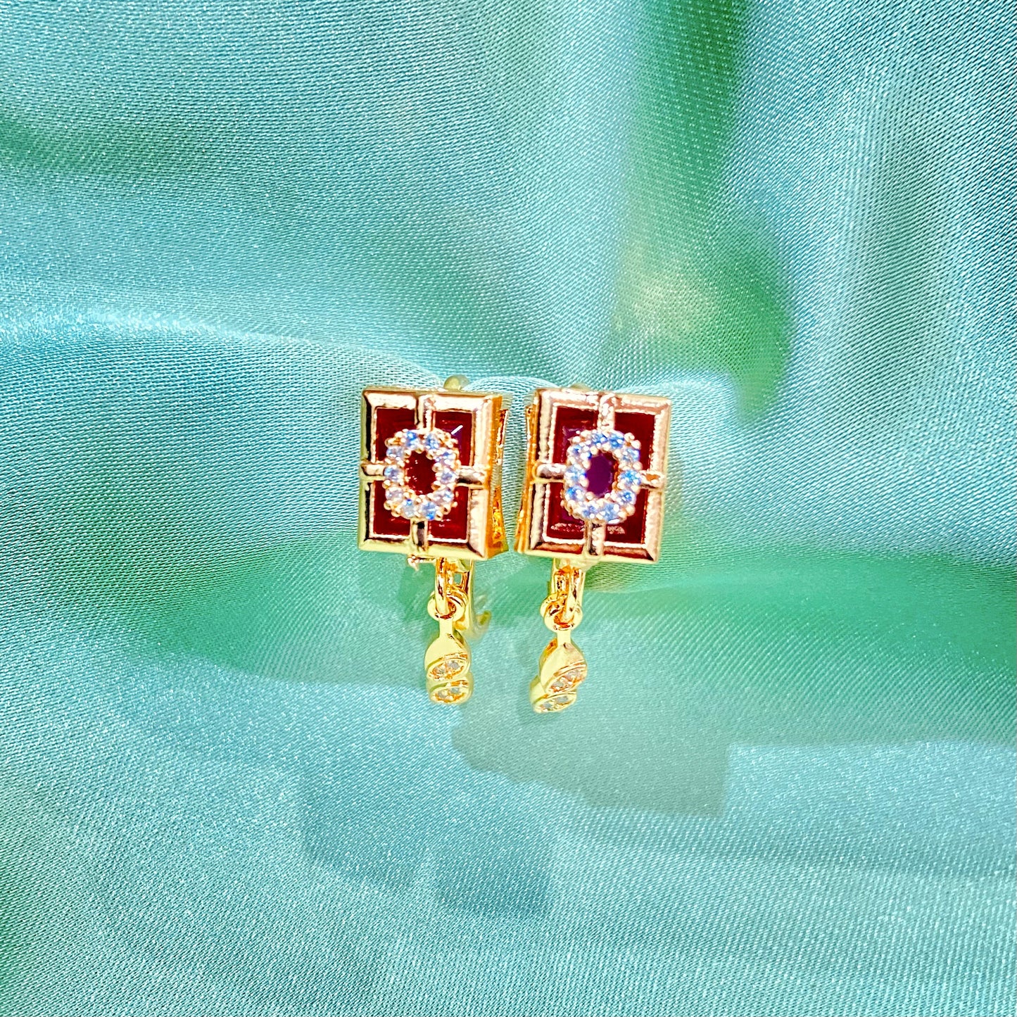 Radiant Crystal Frame Earrings