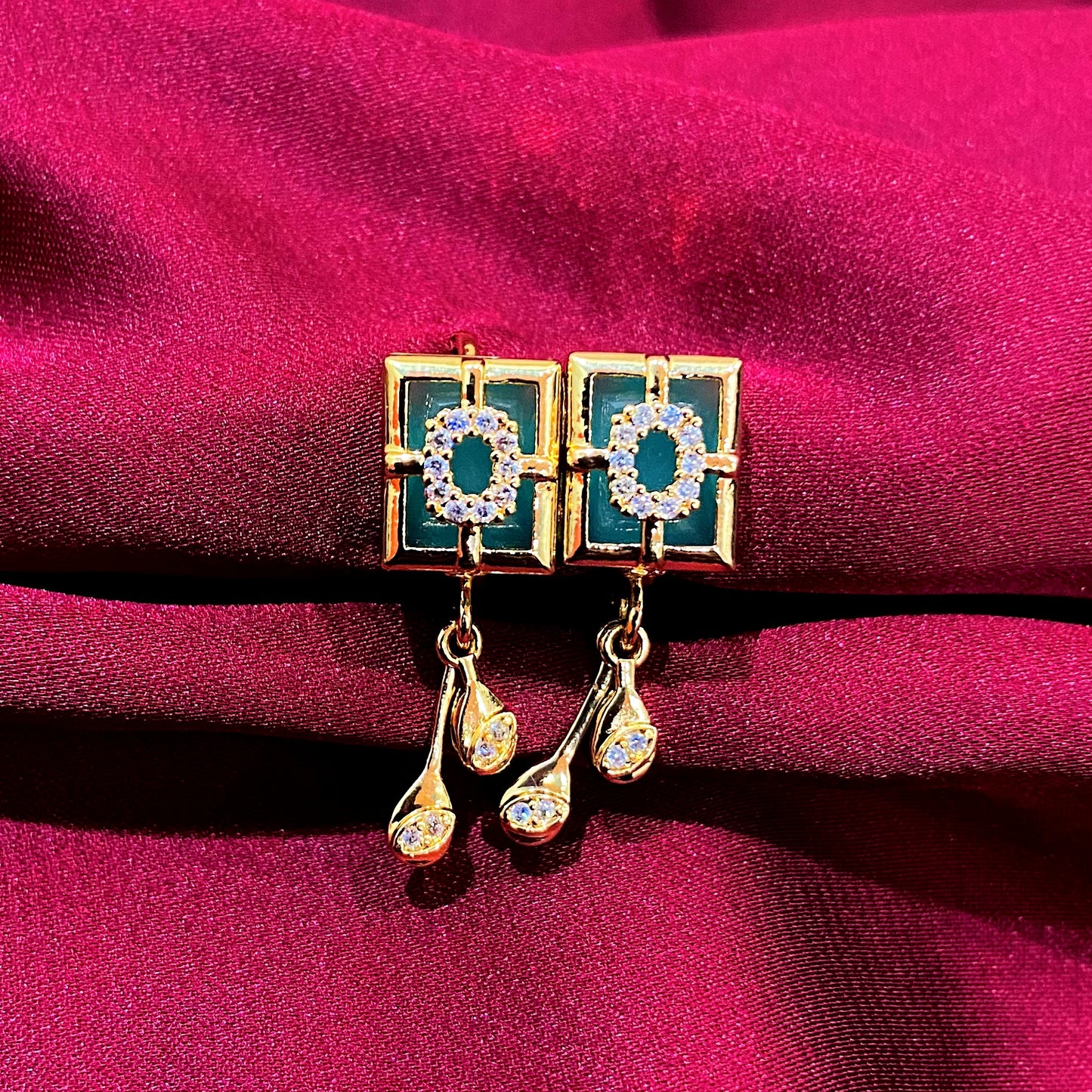 Radiant Crystal Frame Earrings