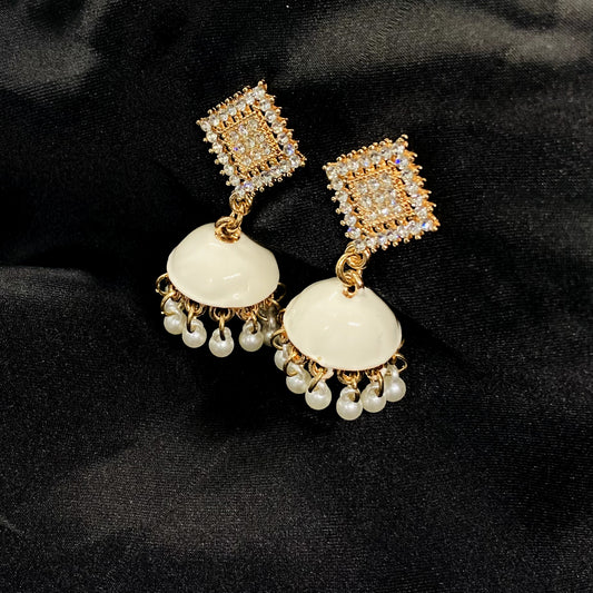 Pearl Radiance Jhumkas