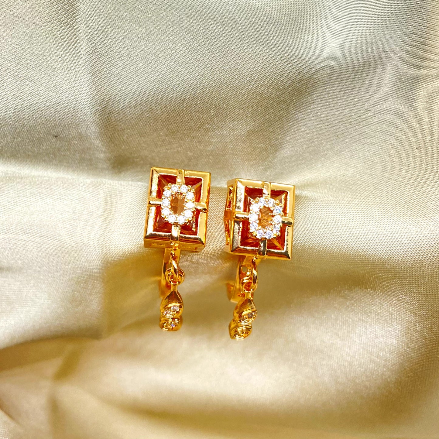 Radiant Crystal Frame Earrings