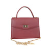 Ruby Radiance Luxe Handbag with Gold Chain