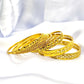 Stylish Gold-Look Bangles Set