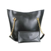 Gucci Noir Luxe Leather Bag with Gold Chain